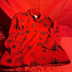Red snowflake pullover